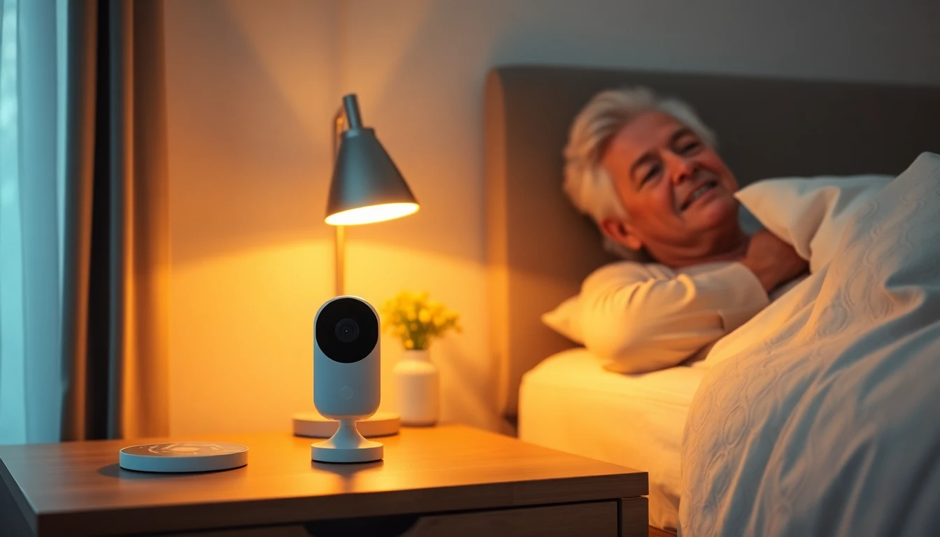 Dispositif SentinelX dans une chambre d'aîné